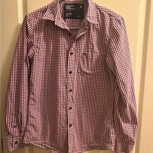 American Eagle Outfitters Men's Purple Gingham Shirt
